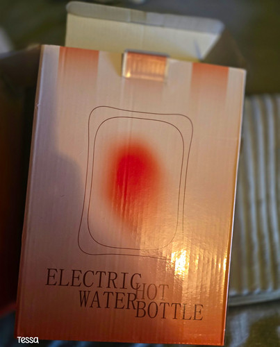 Electric hot water bottle with - water,