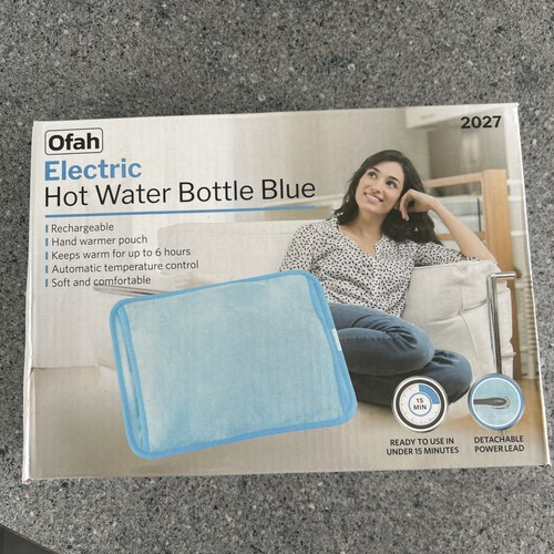 Electric hot water bootle blue - hot,